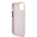 Guess iPhone 15 Kuoret Liquid Silicone Metal Logo Pinkki
