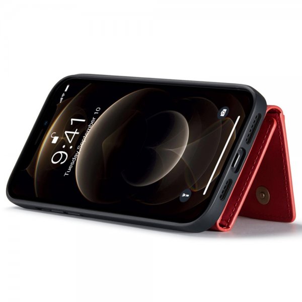 Dg.Ming iPhone 15 -kuori, M2-sarja, irrotettava korttikotelo, punainen