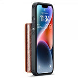 Dg.Ming iPhone 15 -kuoret, M3 Series, irrotettava korttikotelo, glitter ruusukulta