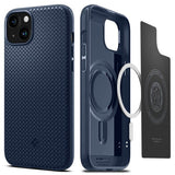 Spigen iPhone 15 -kuori Mag Armor MagFit Navy Blue