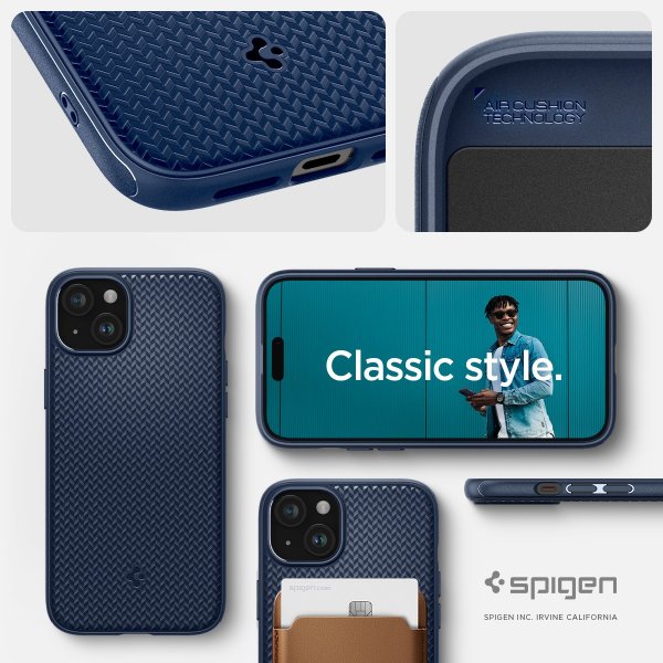 Spigen iPhone 15 -kuori Mag Armor MagFit Navy Blue