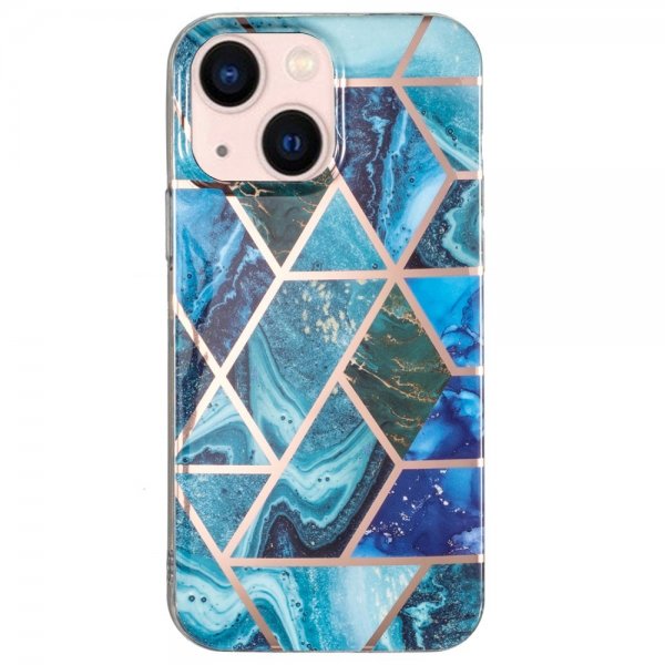 iPhone 15 Kuori Marmorikuvio Sinivihreä