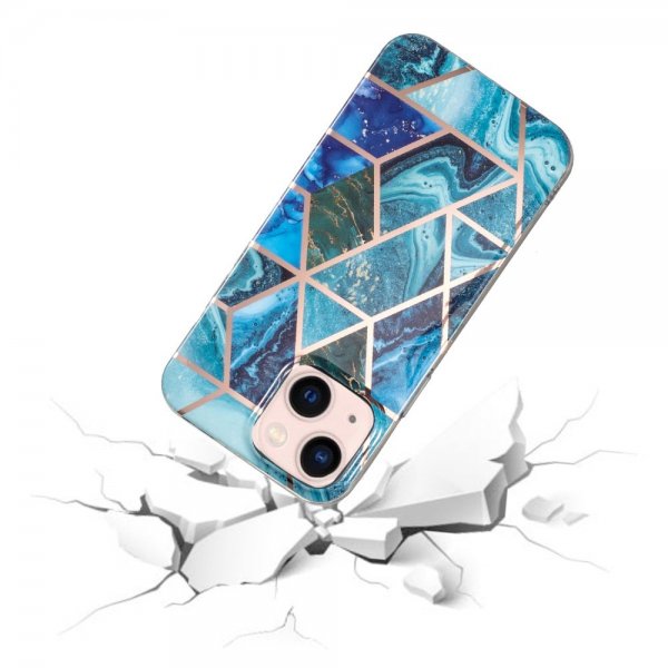 iPhone 15 Kuori Marmorikuvio Sinivihreä