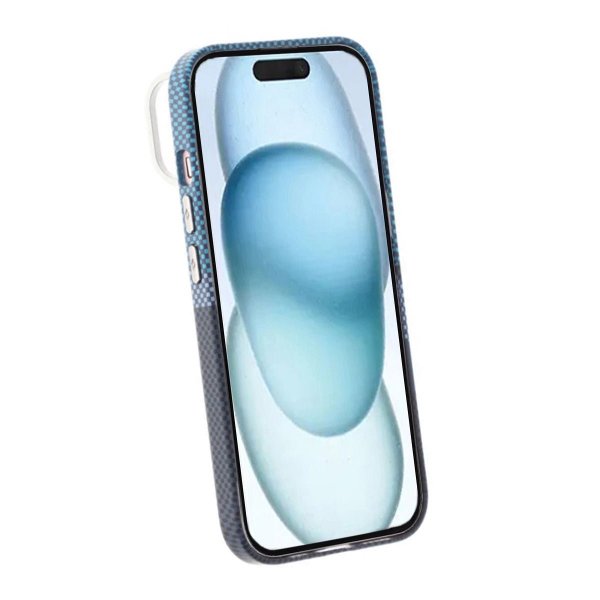 iPhone 15 -kotelo, taitettava jalusta, MagSafe, sininen