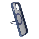 Rvelon iPhone 15 -kuori pyörivällä MagSafe-jalustalla, sininen
