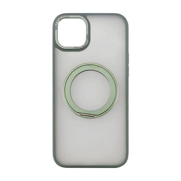 Rvelon iPhone 15 Suojakuori Kääntyvällä MagSafe Jalustalla Vihreä