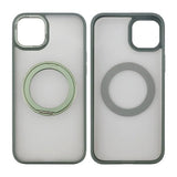 Rvelon iPhone 15 Suojakuori Kääntyvällä MagSafe Jalustalla Vihreä