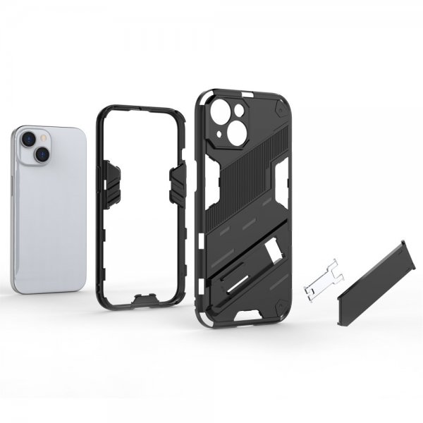 iPhone 15 -kotelo jalustalla, vaaleansininen