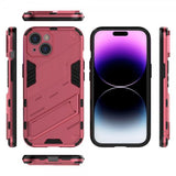 iPhone 15 -kuori jalustalla, magenta