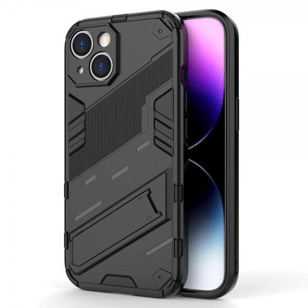 iPhone 15 -kotelo jalustalla, musta