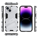 iPhone 15 -kotelo jalustalla, valkoinen