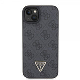 Guess iPhone 15 Kuoret Metal Logo Strass Crossbody Strap Musta