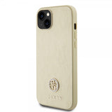 Guess iPhone 15 Kuoret Metalli Logo Strass Kulta