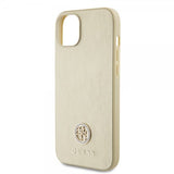Guess iPhone 15 Kuoret Metalli Logo Strass Kulta