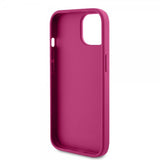 Guess iPhone 15 Kuoret Metal Logo Strass Metallinen Pinkki
