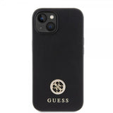 Guess iPhone 15 Kuori Metal Logo Strass Musta
