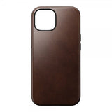 Nomad iPhone 15 Modern Leather Case -kuori Horween Rustic Brown