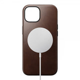 Nomad iPhone 15 Modern Leather Case -kuori Horween Rustic Brown
