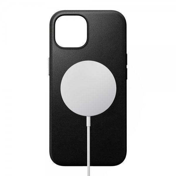 Nomad iPhone 15 Modern Leather Case -musta