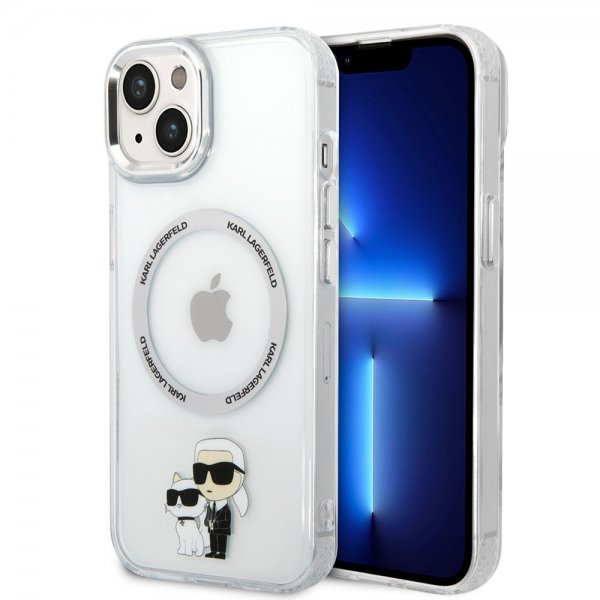 Karl Lagerfeld iPhone 15 Suojakuori NFT Karl & Choupette Läpinäkyvä