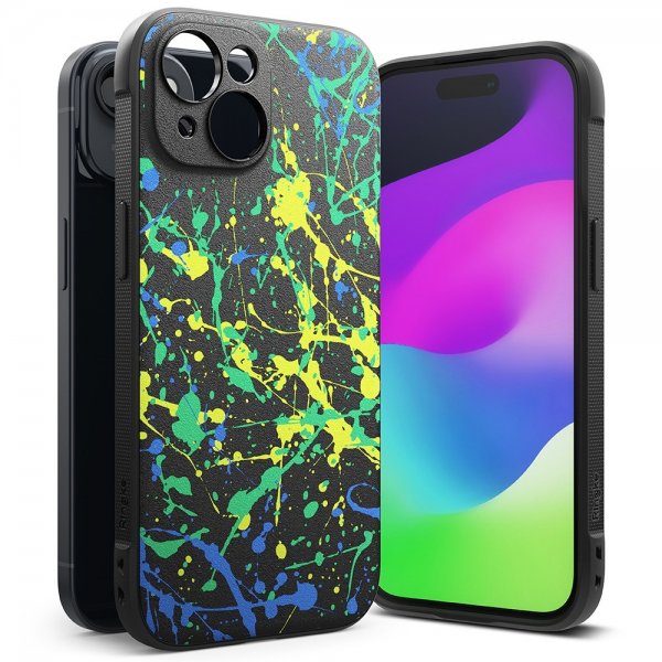 Ringke iPhone 15 -kuori Onyx Design Action Painting