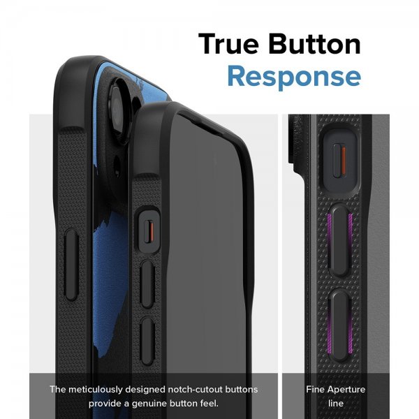 Ringke iPhone 15 -kuori, Onyx Design, Blue Brush