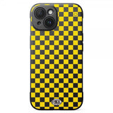 Ringke iPhone 15 -kuori, Onyx Design, ruutukuvio, keltainen
