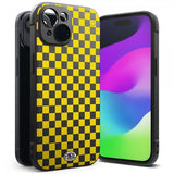 Ringke iPhone 15 -kuori, Onyx Design, ruutukuvio, keltainen