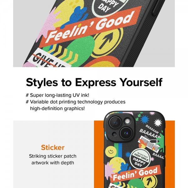 Ringke iPhone 15 Kuori Onyx Design Sticker
