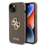 Guess iPhone 15 Kuoret Perforoitu Glitter Ruskea