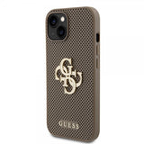 Guess iPhone 15 Kuoret Perforoitu Glitter Ruskea