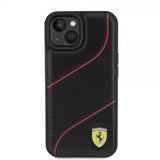 Ferrari iPhone 15 Kuoret Rei'itetty Musta
