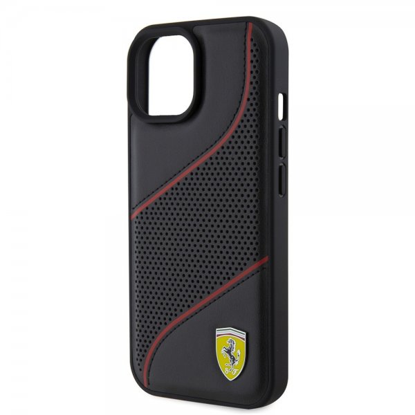 Ferrari iPhone 15 Kuoret Rei'itetty Musta