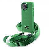 Lacoste iPhone 15 -kuori Petit Piqué Logo Strap Vihreä