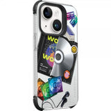 LAUT iPhone 15 -kuori POP RETRO MUSIC MagSafe