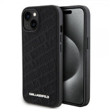 Karl Lagerfeld iPhone 15 Suojakuori Quilted K Pattern Musta