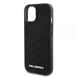 Karl Lagerfeld iPhone 15 Suojakuori Quilted K Pattern Musta