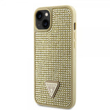 Guess iPhone 15 Kuoret Rhinestone Kulta