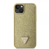 Guess iPhone 15 Kuoret Rhinestone Kulta