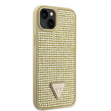 Guess iPhone 15 Kuoret Rhinestone Kulta