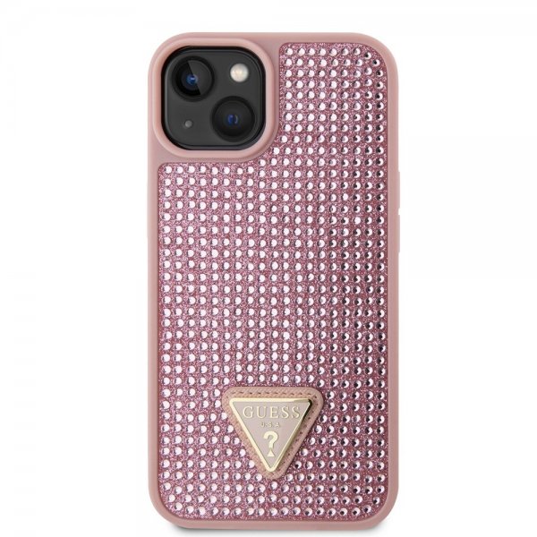 Guess iPhone 15 Kuoret Rhinestone Pink