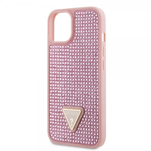 Guess iPhone 15 Kuoret Rhinestone Pink