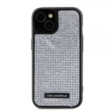 Karl Lagerfeld iPhone 15 -kuori Rhinestone Silver