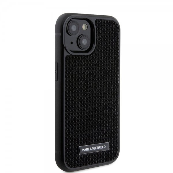 Karl Lagerfeld iPhone 15 Kuoret Rhinestone Musta