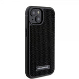 Karl Lagerfeld iPhone 15 Kuoret Rhinestone Musta