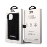 Karl Lagerfeld iPhone 15 Kuoret Rhinestone Musta