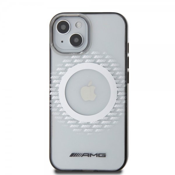 Mercedes Benz iPhone 15 Kuori Rhombus Pattern MagSafe AMG Läpinäkyvä