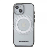 Mercedes Benz iPhone 15 Kuori Rhombus Pattern MagSafe AMG Läpinäkyvä