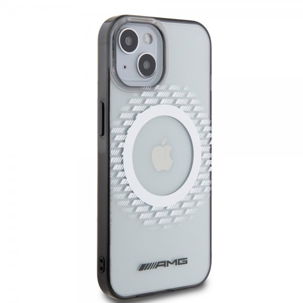 Mercedes Benz iPhone 15 Kuori Rhombus Pattern MagSafe AMG Läpinäkyvä