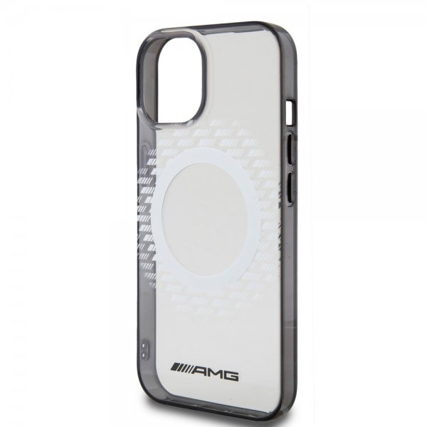 Mercedes Benz iPhone 15 Kuori Rhombus Pattern MagSafe AMG Läpinäkyvä